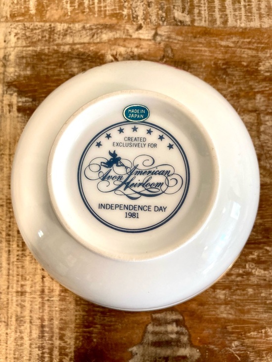 1981 Independence Day Avon American Heirloom Decorative Bowl Made in Japan - Picture 6 of 15